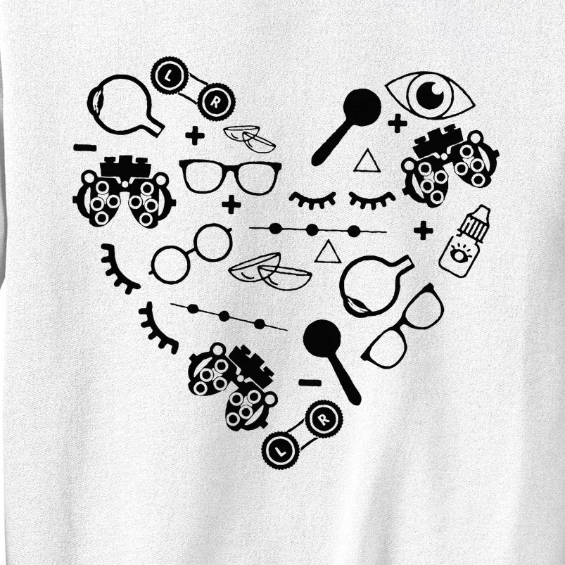 Optometry Symbols Heart Eyeglasses Spectacles Optician Life Sweatshirt