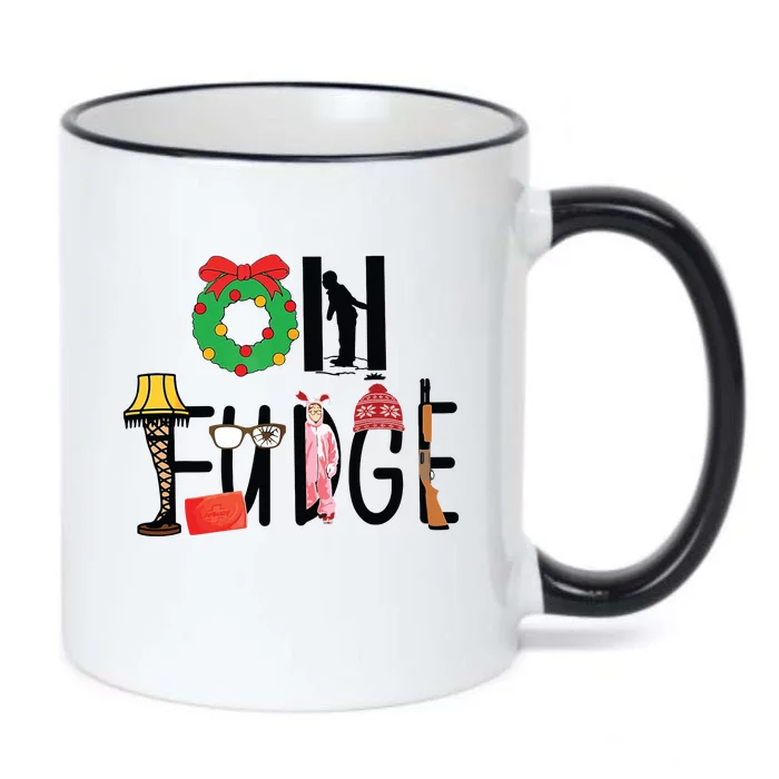 Oh Santa Hat Funny Christmas Story Family Christmas Kids Black Color Changing Mug