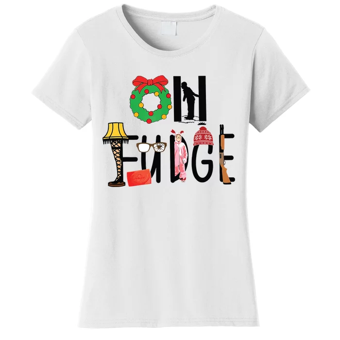 Oh Santa Hat Funny Christmas Story Family Christmas Kids Women's T-Shirt