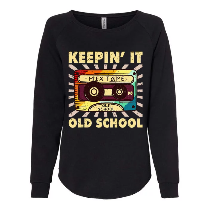 Old School Hip Hop 80s 90s Mixtape Womens California Wash Sweatshirt