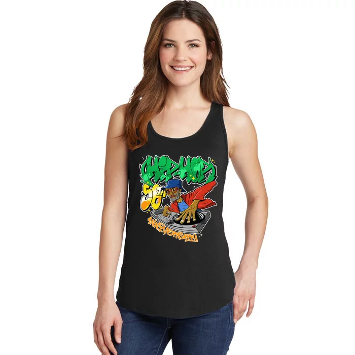 Old School Hip Hop Retro Hip Hop 90s Graffiti DJ Ladies Essential Tank