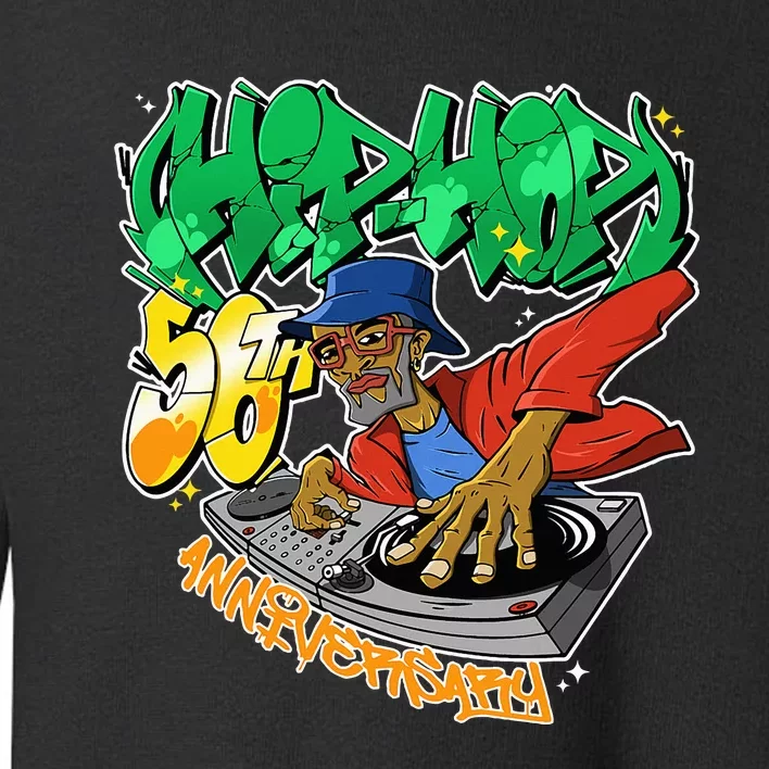 Old School Hip Hop Retro Hip Hop 90s Graffiti DJ Toddler Sweatshirt