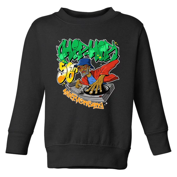 Old School Hip Hop Retro Hip Hop 90s Graffiti DJ Toddler Sweatshirt