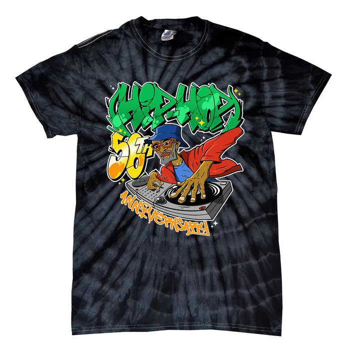 Old School Hip Hop Retro Hip Hop 90s Graffiti DJ Tie-Dye T-Shirt