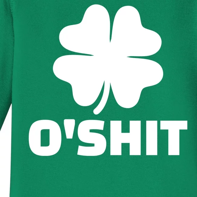 O'Shit Shamrock Baby Long Sleeve Bodysuit