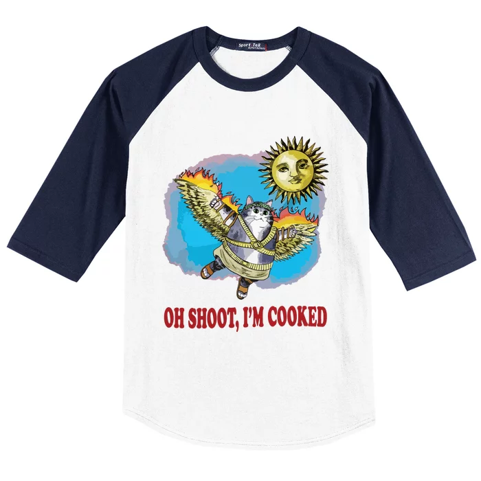 Oh Shoot Im Cooked Baseball Sleeve Shirt