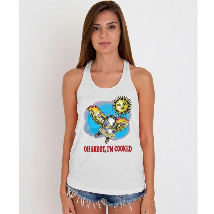 Oh Shoot Im Cooked Women's Knotted Racerback Tank