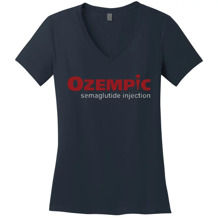 Ozempic Semaglutide Injection Women's V-Neck T-Shirt