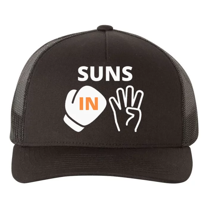 Orange Suns in Four Basketball Yupoong Adult 5-Panel Trucker Hat