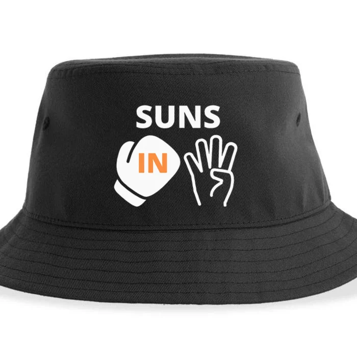 Orange Suns in Four Basketball Sustainable Bucket Hat