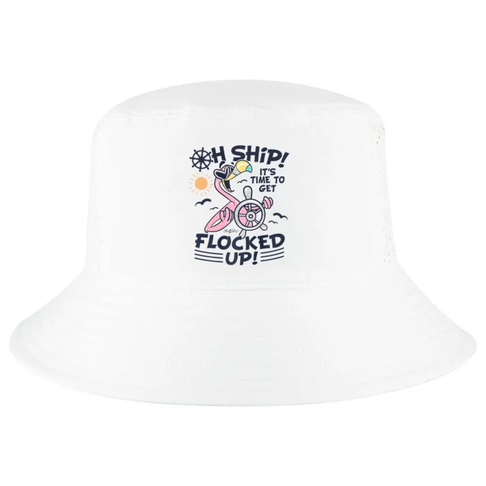 Oh Ship It's Time To Get Flocked Up! Flamingo Cruise Cool Comfort Performance Bucket Hat