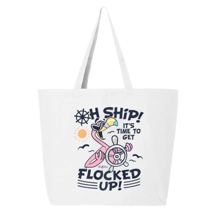 Oh Ship It's Time To Get Flocked Up! Flamingo Cruise 25L Jumbo Tote