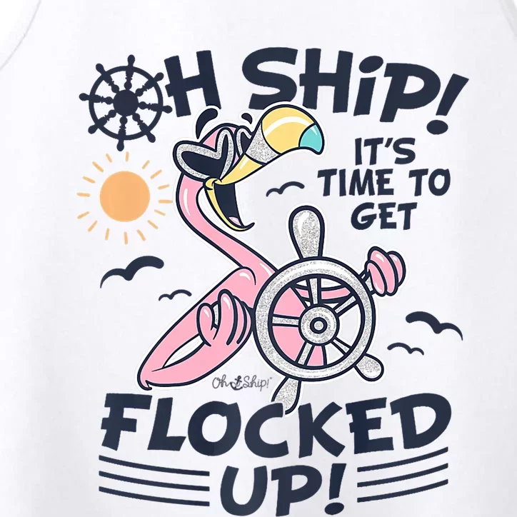 Oh Ship It's Time To Get Flocked Up! Flamingo Cruise Performance Tank