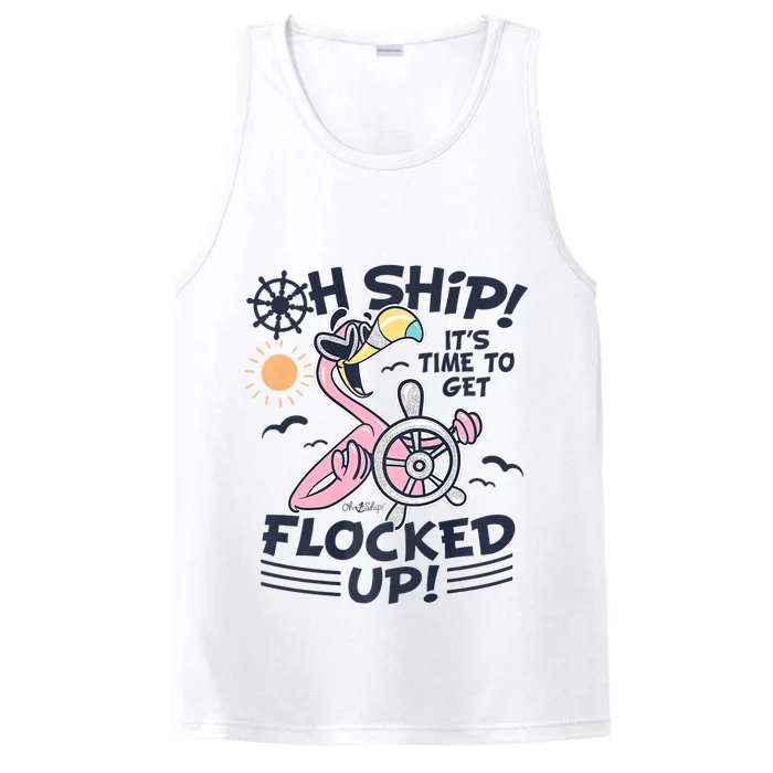 Oh Ship It's Time To Get Flocked Up! Flamingo Cruise Performance Tank