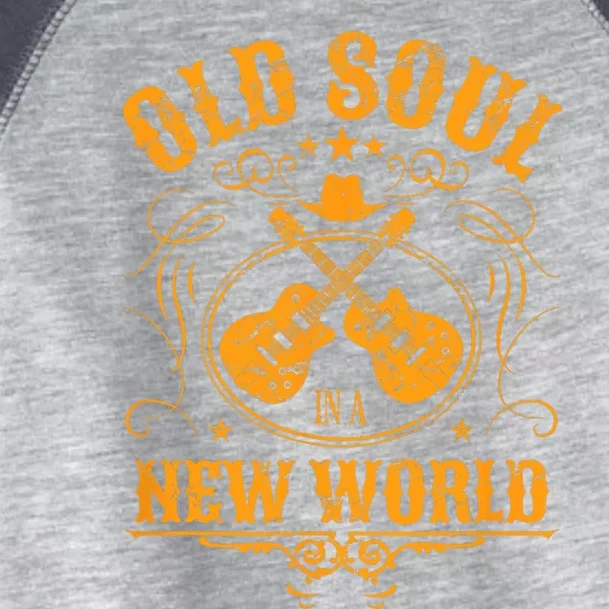 Old Soul In A New World Country Bluegrass Music Guitar Fan Toddler Fine Jersey T-Shirt