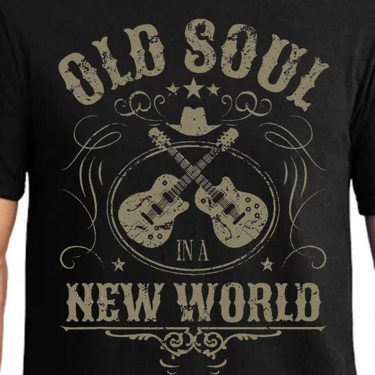 Old Soul In A New World Country Bluegrass Music Guitar Fan Pajama Set