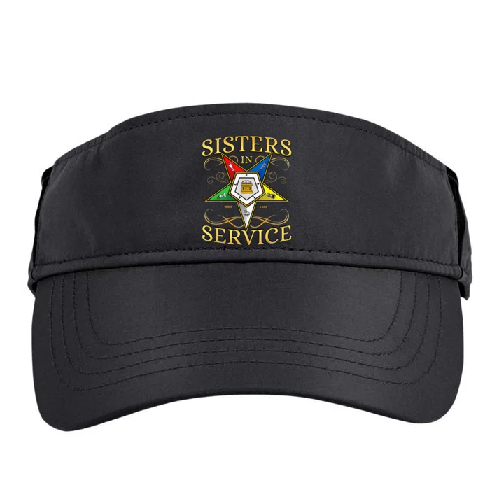 OES Sisters in Service Order of the Eastern Star Adult Drive Performance Visor