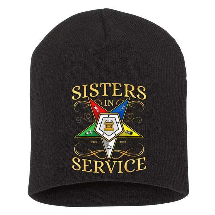 OES Sisters in Service Order of the Eastern Star Short Acrylic Beanie