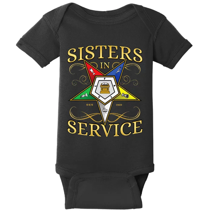 OES Sisters in Service Order of the Eastern Star Baby Bodysuit