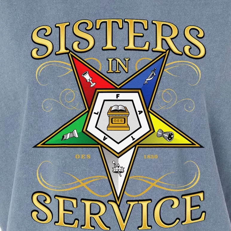 OES Sisters in Service Order of the Eastern Star Garment-Dyed Women's Muscle Tee