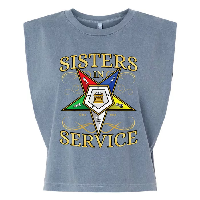 OES Sisters in Service Order of the Eastern Star Garment-Dyed Women's Muscle Tee