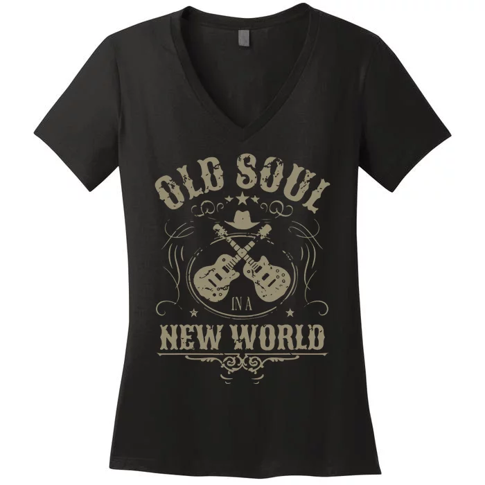 Old Soul In A New World Rich North Of Richmond Women's V-Neck T-Shirt