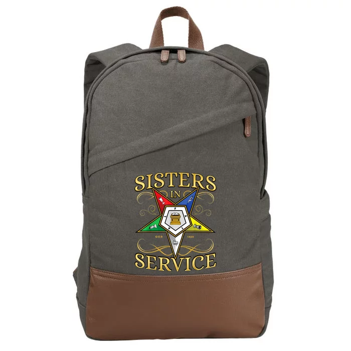 OES Sisters In Service Order Of The Eastern Star Cotton Canvas Backpack