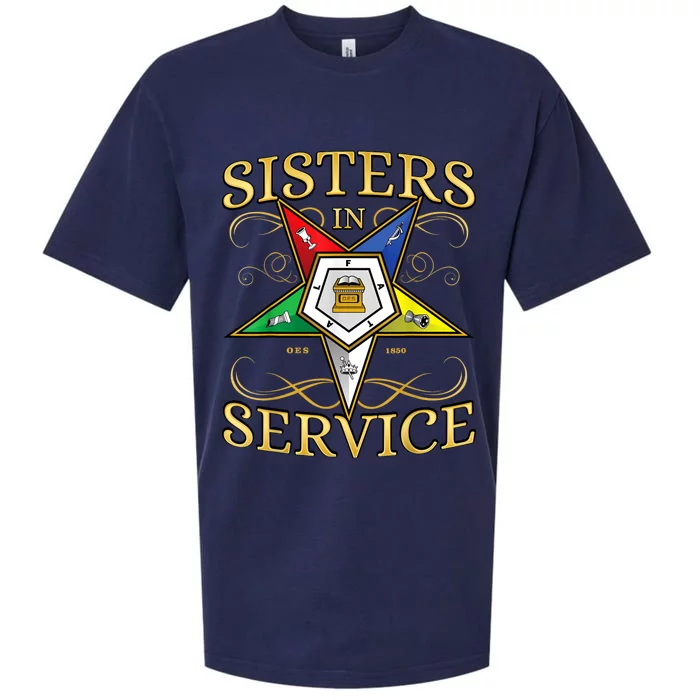 OES Sisters In Service Order Of The Eastern Star Sueded Cloud Jersey T-Shirt