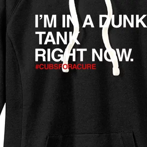 Obvious S IM In A Dunk Tank Right Now #Cubsforacure Women's Fleece Hoodie