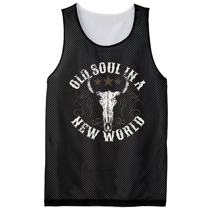 Old Soul In A New World Country Bluegrass Music Guitar Mesh Reversible Basketball Jersey Tank