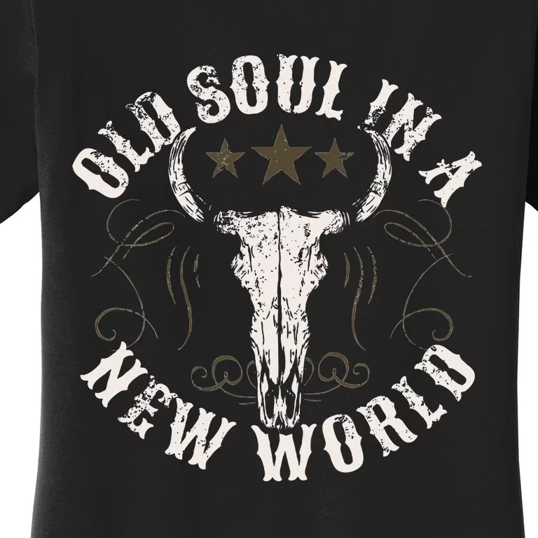 Old Soul In A New World Country Bluegrass Music Guitar Women's T-Shirt