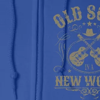 Old Soul In A New World Country Bluegrass Music Guitar Fan Full Zip Hoodie