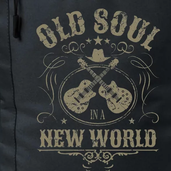 Old Soul In A New World Country Bluegrass Music Guitar Fan Daily Commute Backpack