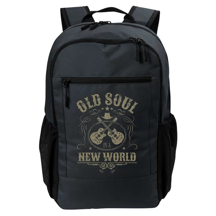 Old Soul In A New World Country Bluegrass Music Guitar Fan Daily Commute Backpack