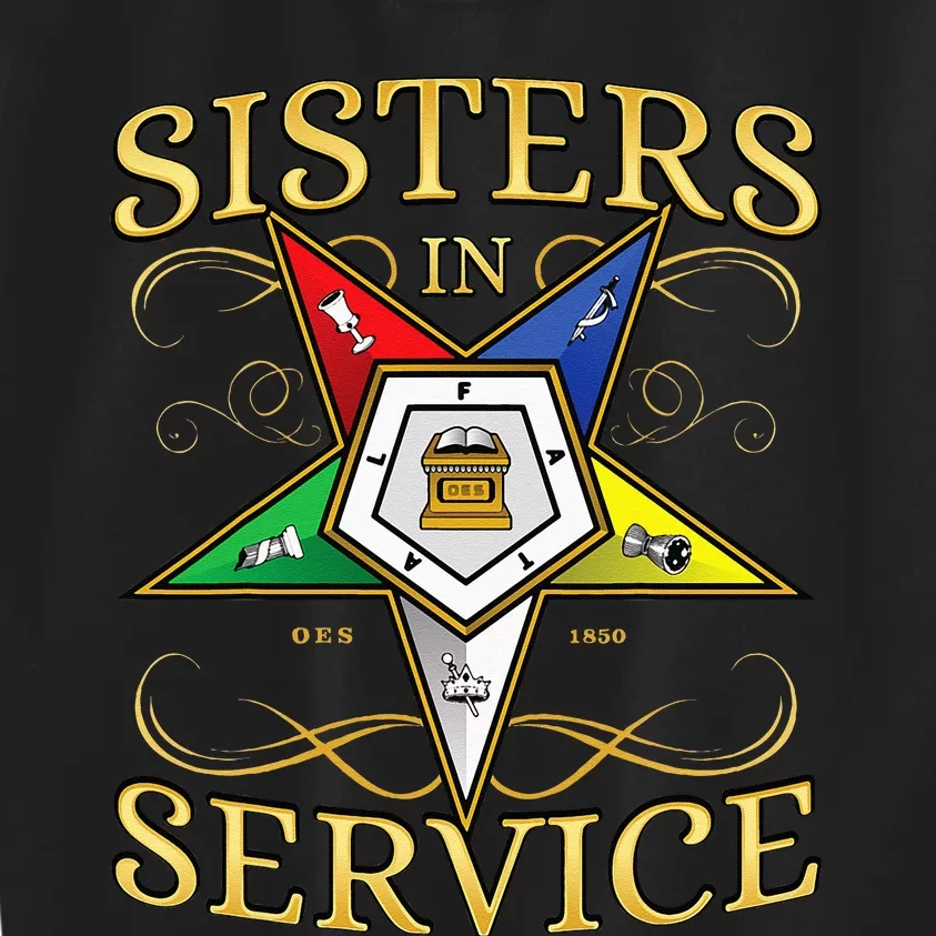 OES Sisters In Service Order Of The Eastern Star Kids Sweatshirt