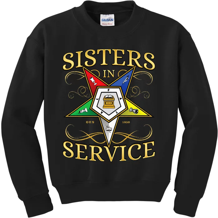 OES Sisters In Service Order Of The Eastern Star Kids Sweatshirt