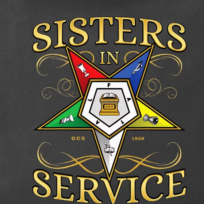 OES Sisters In Service Order Of The Eastern Star Zip Tote Bag