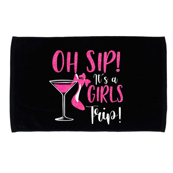 Oh Sip It's A Trip Fun Wine Party Hight Heel Microfiber Hand Towel