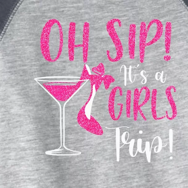 Oh Sip It's A Trip Fun Wine Party Hight Heel Toddler Fine Jersey T-Shirt