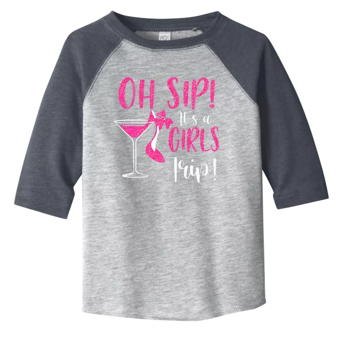 Oh Sip It's A Trip Fun Wine Party Hight Heel Toddler Fine Jersey T-Shirt