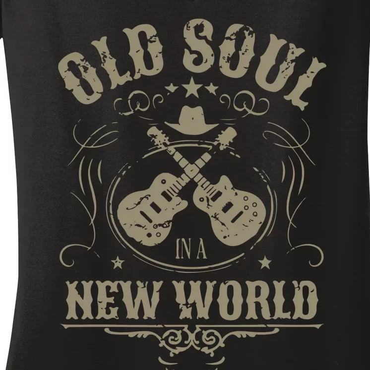 Old Soul In A New World Women's V-Neck T-Shirt