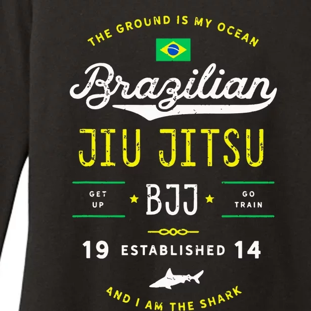 Ocean Shark Jiu Jitsu Shirts For BJJ, Jujitsu Gift Womens CVC Long Sleeve Shirt