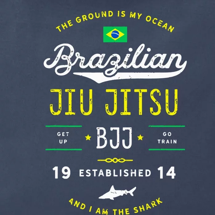 Ocean Shark Jiu Jitsu Shirts For BJJ, Jujitsu Gift Zip Tote Bag