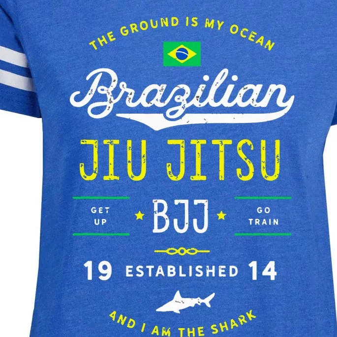 Ocean Shark Jiu Jitsu Shirts For BJJ, Jujitsu Gift Enza Ladies Jersey Football T-Shirt