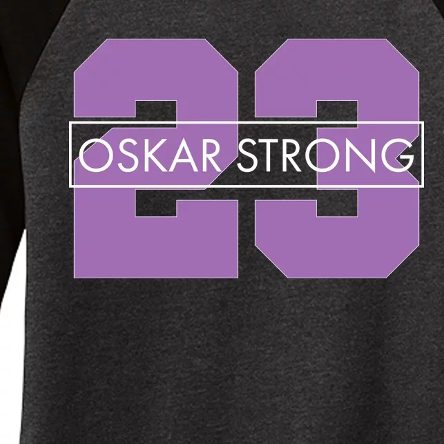 Oskar Strong Women's Tri-Blend 3/4-Sleeve Raglan Shirt