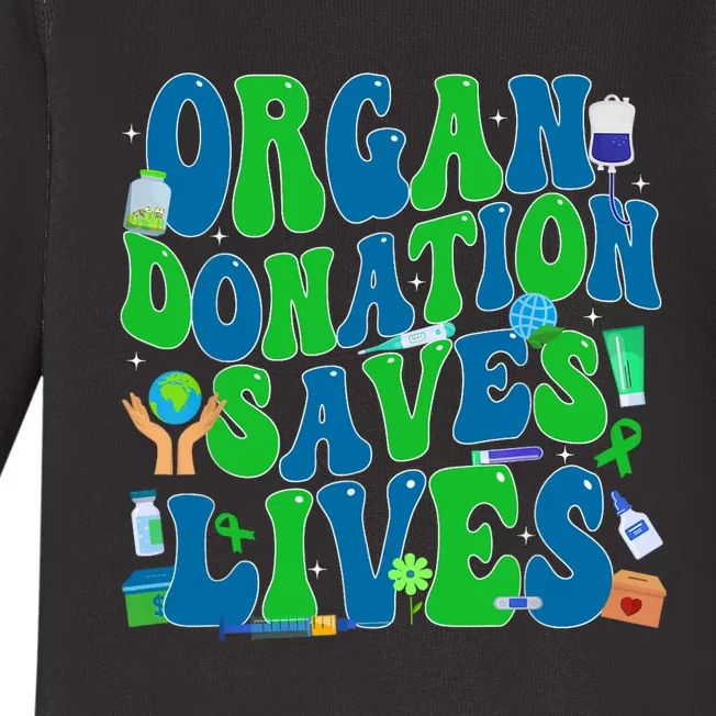 Organ Saves Lives National Donate Life Awareness Baby Long Sleeve Bodysuit