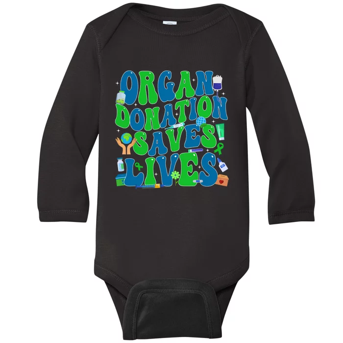 Organ Saves Lives National Donate Life Awareness Baby Long Sleeve Bodysuit