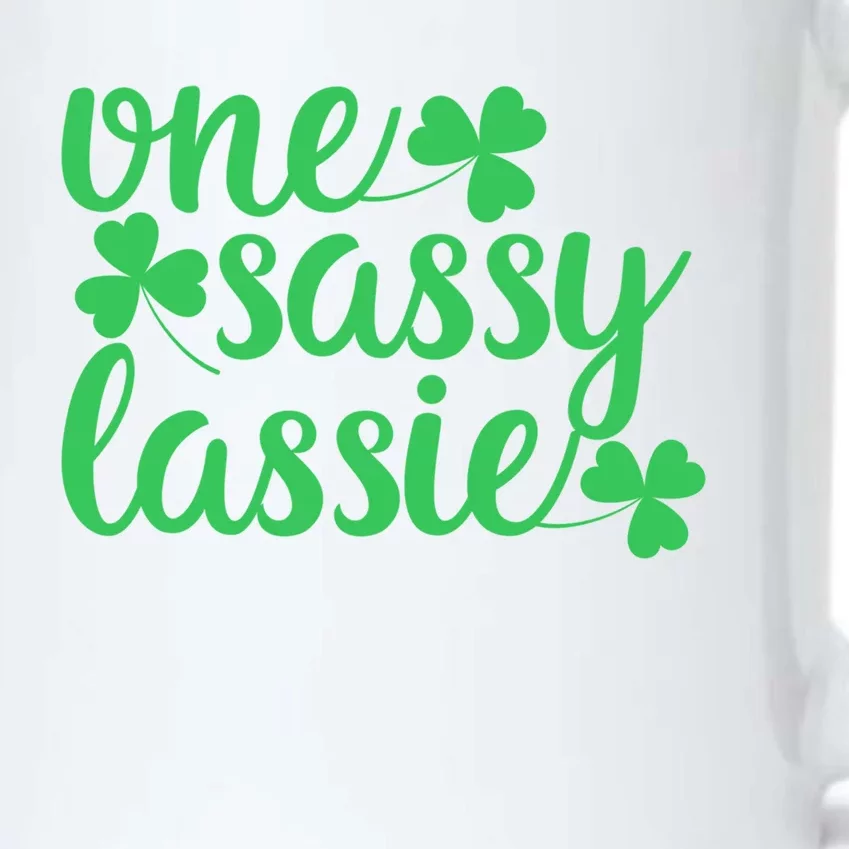 One Sassy Lassie Tee St Patrick's Day Gift Meaningful Gift Black Color Changing Mug