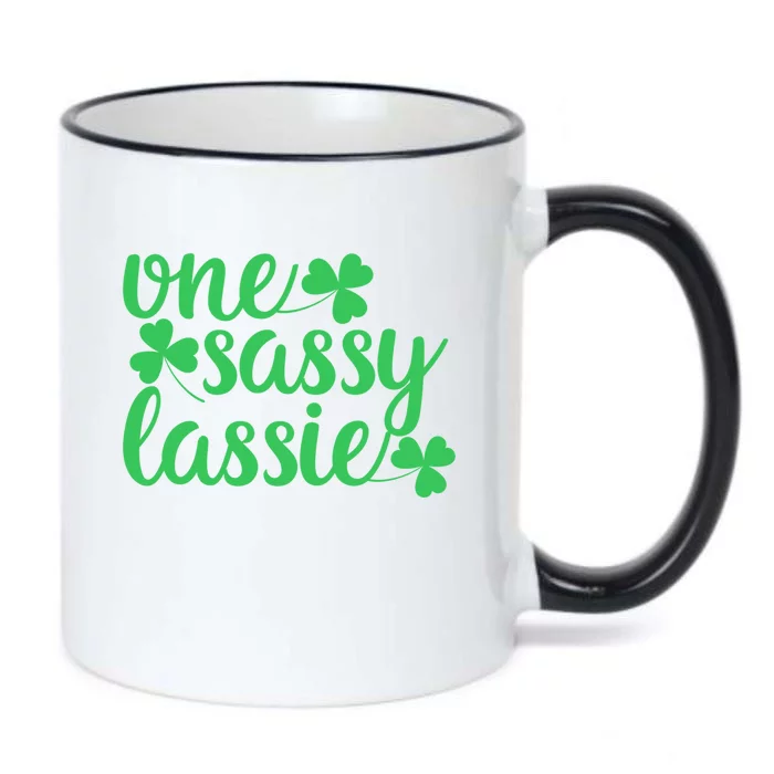 One Sassy Lassie Tee St Patrick's Day Gift Meaningful Gift Black Color Changing Mug