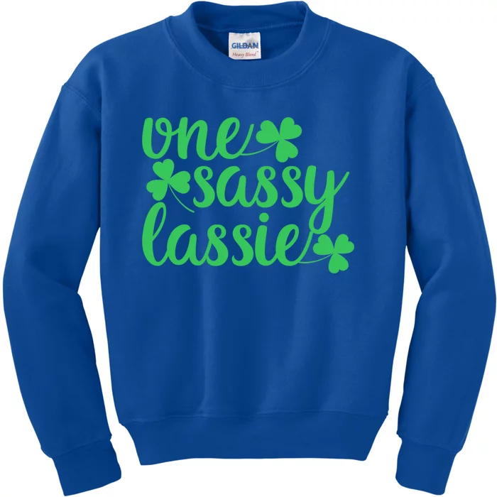 One Sassy Lassie Tee St Patrick's Day Gift Meaningful Gift Kids Sweatshirt